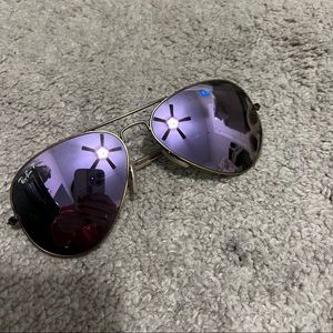Purple Polarized Aviator Ray Bans